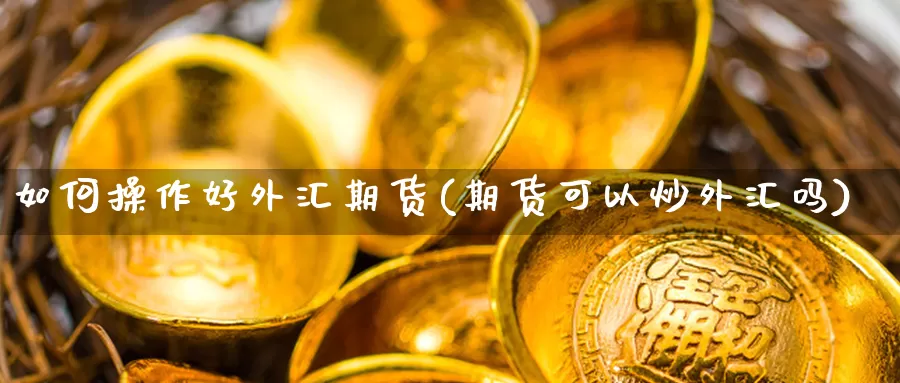 如何操作好外汇期货(期货可以炒外汇吗)_https://www.newwanhui.com_外汇投资公司_第1张